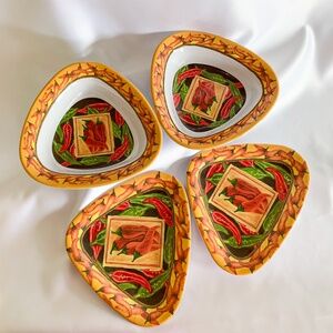 Chili Pepper Melamine Appetizer dishes & bowls